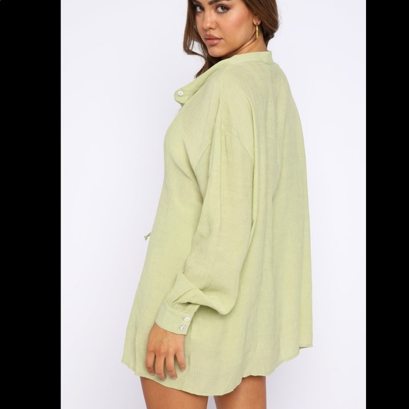 NWT: Take Me Out Shirt in Matcha from White Fox Boutique. Size: S/M - Picture 5 of 6
